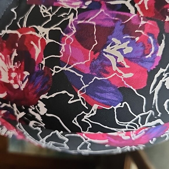 Torrid Bra 40DDD 360 Back Smoothing T Shirt Black Floral Underwire - Picture 7 of 12